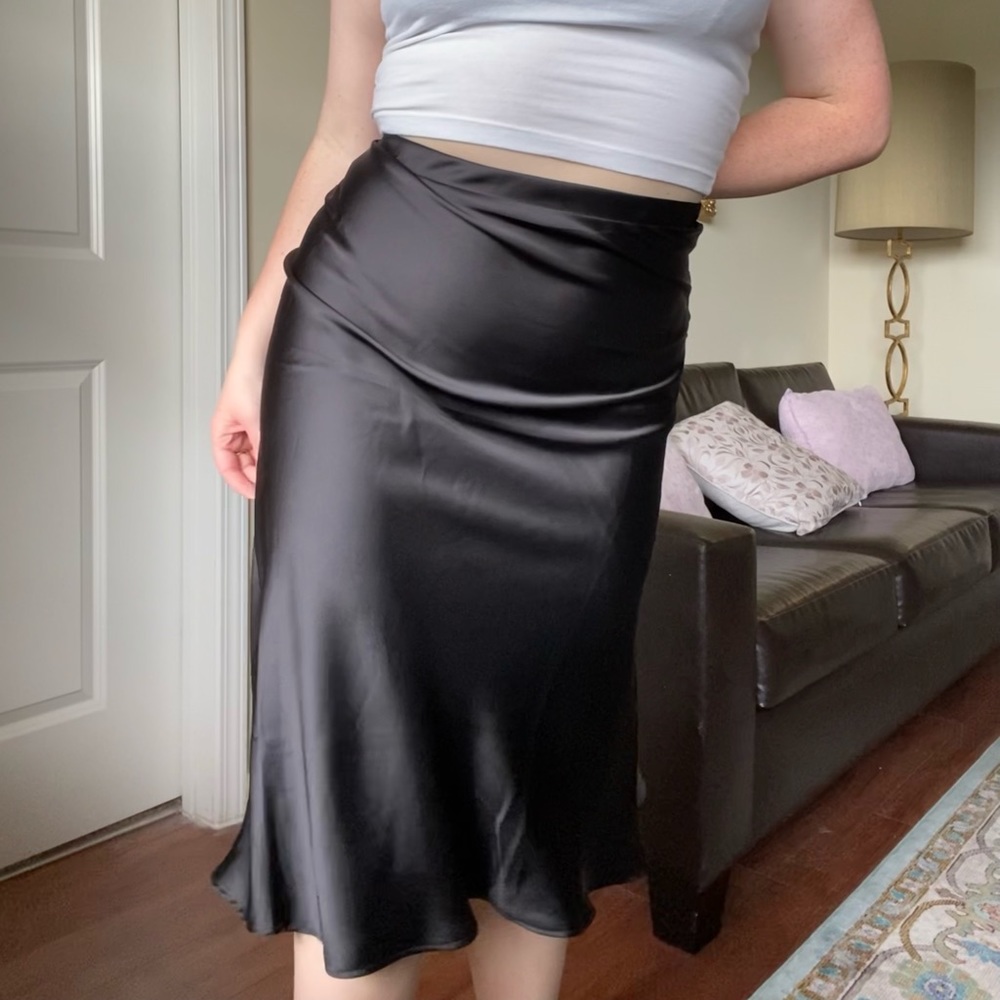 Satin Black Skirt